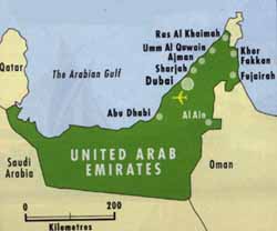 Map of UAE